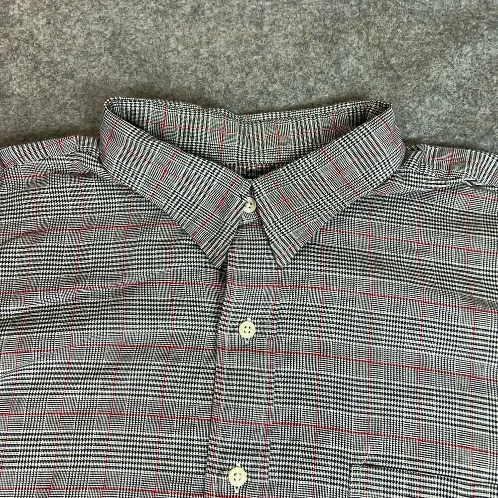 Polo Ralph Lauren Mens Shirt 2XL‎ XXL Gray Red Pony Plaid Preppy Lowell Logo Top